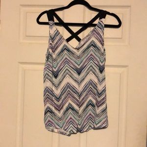 Chevron Stripe Cross Back Tank